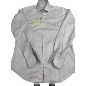 NEW HAGEN men's super fine twill dress shirt in grey
